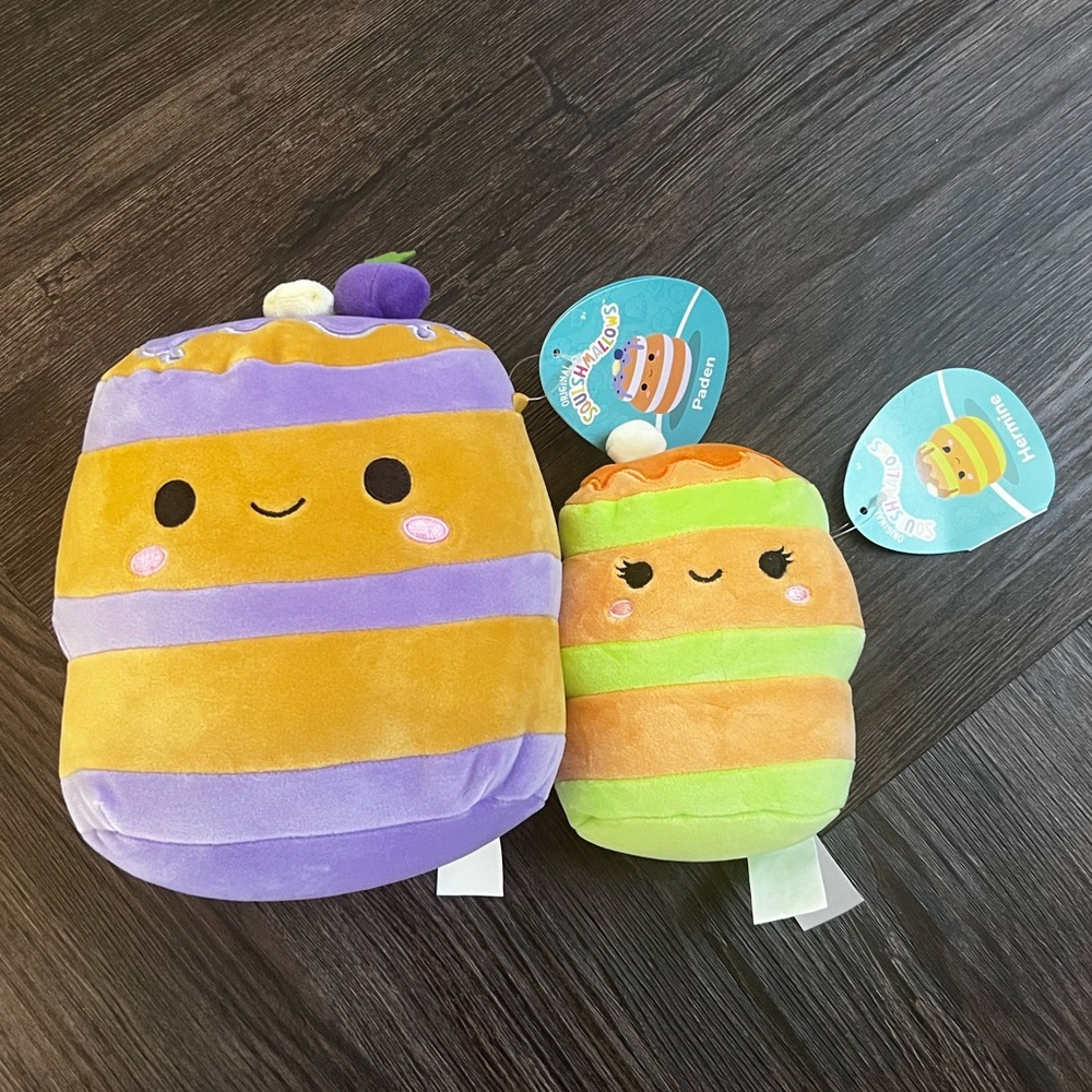 BUNDLE (2) Pancake Stack Squishmallows 5” 8” Paden Hermine